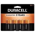 thumbnail image 1 of Batería alcalina Duracell Coppertop de 9 V, paquete de 4, 1 of 1