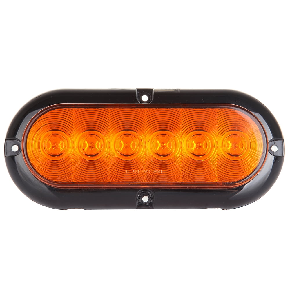 CCIYU Car Marker Light 2 Pack Amber 6 LEDs Oval Rubber Mount SeaLED LED
