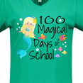 thumbnail image 4 of Inktastic 100 Magical Days of School with Blue Mermaid and Fish Women's V-Neck T-Shirt, 4 of 5