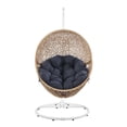 thumbnail image 5 of Swing Lounge Chair, Blue Navy, Rattan, Wicker, Outdoor Patio Balcony Cafe Bistro Garden Hospitality Restaurant, Modern Contemporary HB34630, 5 of 10