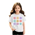 thumbnail image 2 of WQNVRNR Girls Summer Short Sleeve Tee- Cotton Printed Casual Crewneck Cute T Shirt White Size 3, 2 of 6