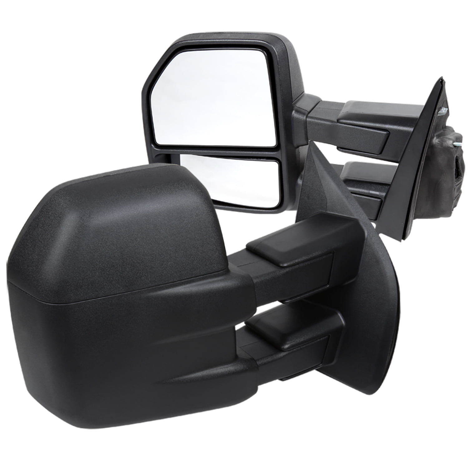 SpecD Tuning Black Manual Extendable Tow Towing Mirrors Driver