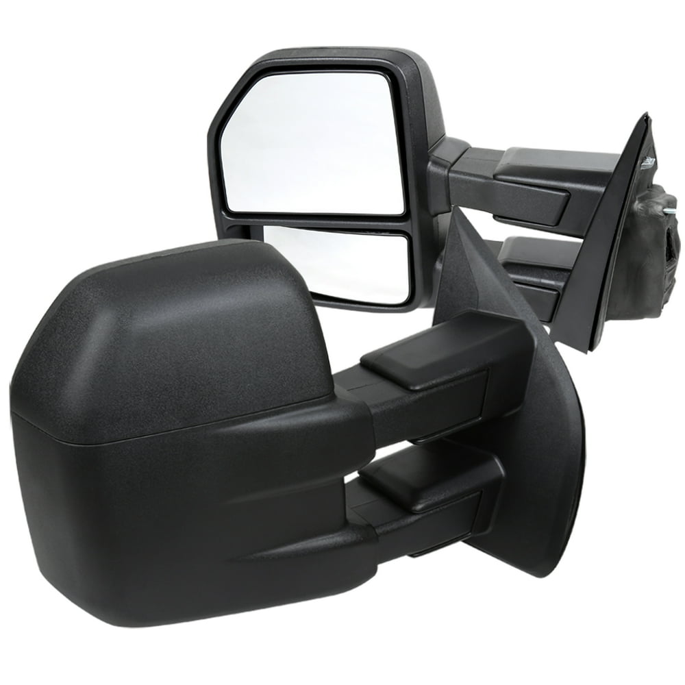 SpecD Tuning Black Manual Extendable Tow Towing Mirrors Driver