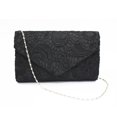 thumbnail image 2 of CHOK Lace Floral Envelope Handbag Evening Bag Wedding Bride Party Bag Coin Purses-White, 2 of 4