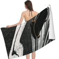 thumbnail image 3 of PHYHOO Black White Marble Printed Microfiber Sand Free Pool Towel Lightweight Oversized Quick Dry Absorbent Compact Travel Must Have for The Swimming, Yoga, Camping, Summer Cruise Ship 30x60in, 3 of 8