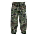 thumbnail image 3 of Baggy Cargo Pants Men Camouflage Work Pants Cargo Nine Tenths Length Big Tall Casual Lightweight Spring Fall CE1 M, 3 of 5