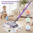 thumbnail image 4 of Vperac F6 Scrubbing Steam Mop with Rotating Pads, Lightweight Spin Steam Mop for Home, 23FT Cord, LED Headlights, Self-Standing & Washable Pads, Mop for Hard Floor/Laminate/Marble, 4 of 9