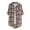 Pink, variant on Caqnni Flannel Shirts for Women Button Up Plaid Shirt Long Pocketed Shacket Jacket Coat Long Coats (Yellow,L)