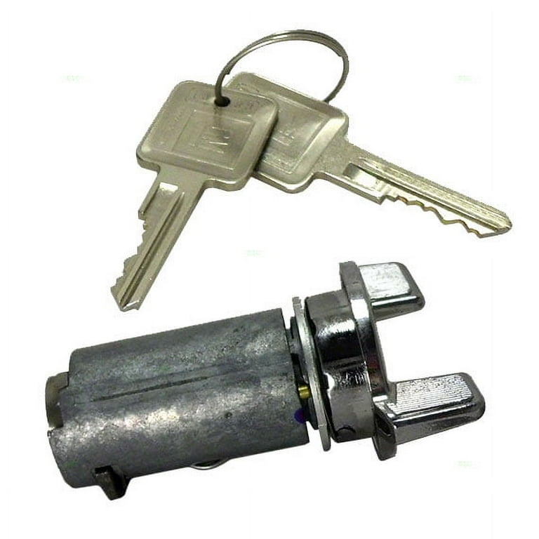 Brock Replacement Coded Chrome Ignition Lock Cylinder with Set of 