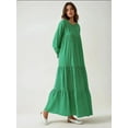 thumbnail image 4 of Printed Crew Neck Viscose Maxi Dress, 4 of 7