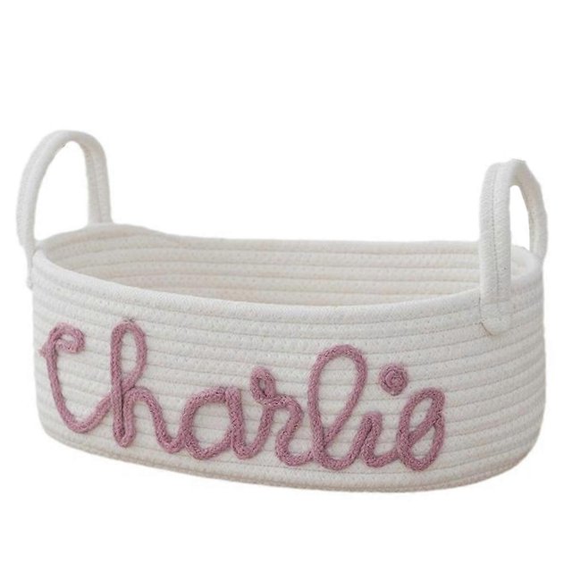 Rope Storage Basket with Handles for Household Sundries, Desktop Clothing and Toys