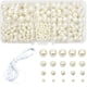 thumbnail image 1 of 420 piezas de cuentas de vidrio de 4 mm a 10 mm, cuentas de vidrio redondas de color beige, cuentas de tamaño mixto para la fabricación de joyas, collares, pulseras, manualidades Ormromra JPXSD-171, 1 of 4