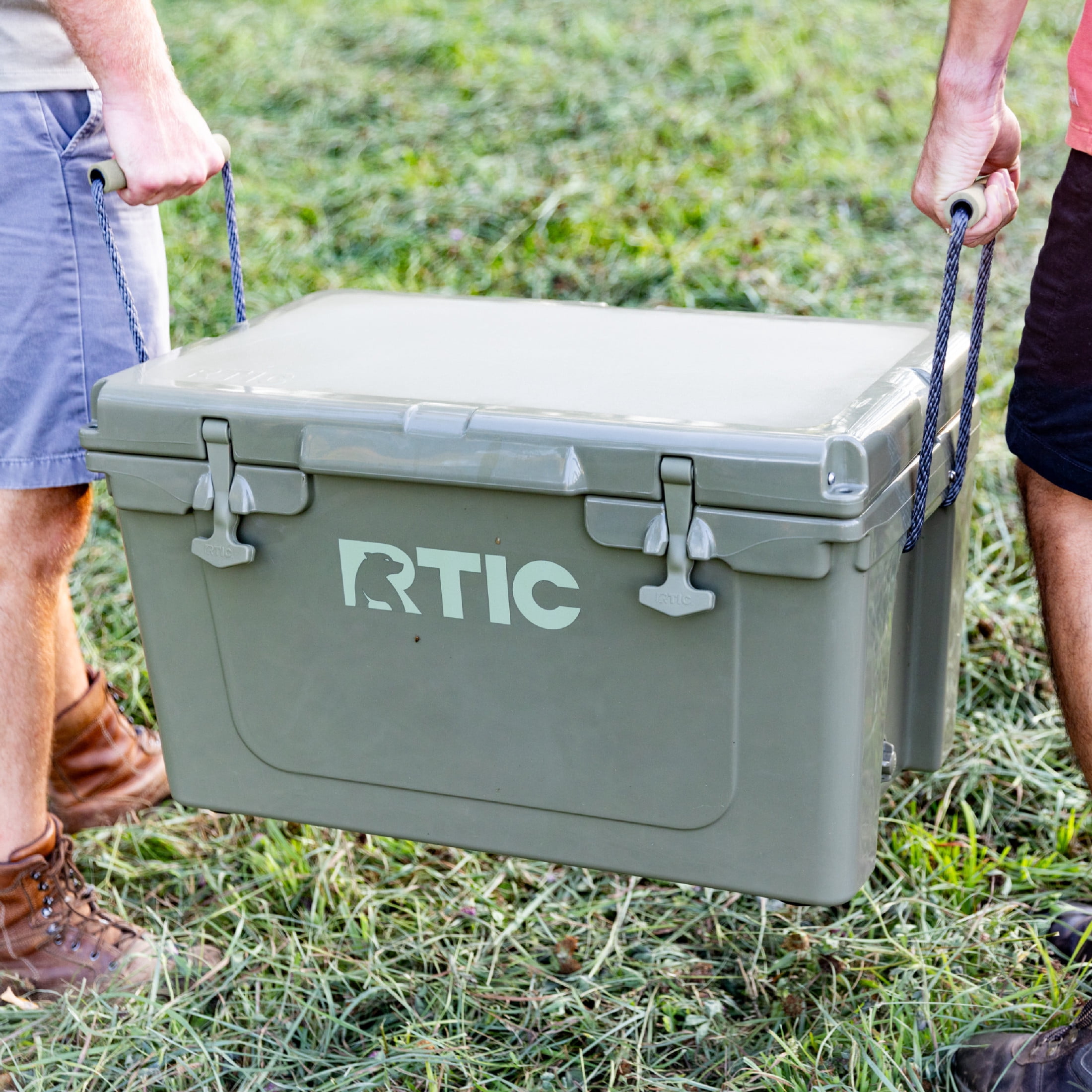 RTIC Ultra-Tough 65 Qt Hard-Sided Ice Chest Cooler, Fits 84 Cans, Olive
