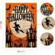 thumbnail image 2 of Banner de Halloween para jardín, pancarta vertical de doble cara con diseño de castillo, murciélago, calabaza y bruja, decoración de exterior de arpillera de granja de 12 x 18 pulgadas, 2 of 4