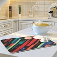 thumbnail image 6 of Yayeee Dish Drying Mat for Kitchen Counter 18"x24" Microfiber Absorbent Pad, Blue Abstract Lines, 6 of 7