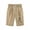 Khaki, variant on Shorts For Girls Kids Drawstring Elastic Waist Shorts Casual Solid Color Letter Print Knee Length Shorts With Pockets Versatile Pants Size 3-4 Years