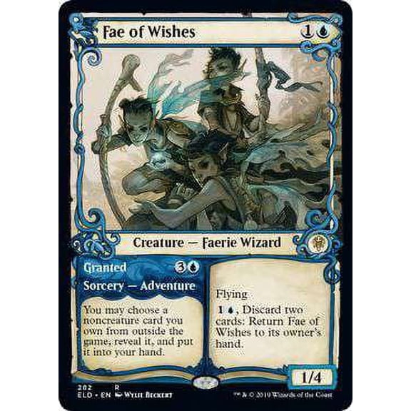 MtG Throne of Eldraine Rare Fae of Wishes // Granted (Showcase) #282