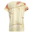 thumbnail image 6 of Elegant Floral Cream Design Women's Blouse Short Sleeve Women's Top T-Shirt Spring Summer Clothes, 6 of 7