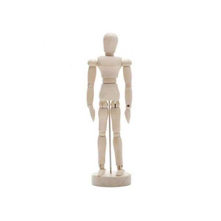 US Art Supply Wood 12 Artist Drawing Manikin Articulated Mannequin with Base and Flexible Body - Perfect for Drawing The Human Figure (12 Male)