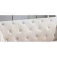 thumbnail image 4 of Home Square 2-Piece Set with Velvet Sofa Chaise and Loveseat in Ivory, 4 of 15