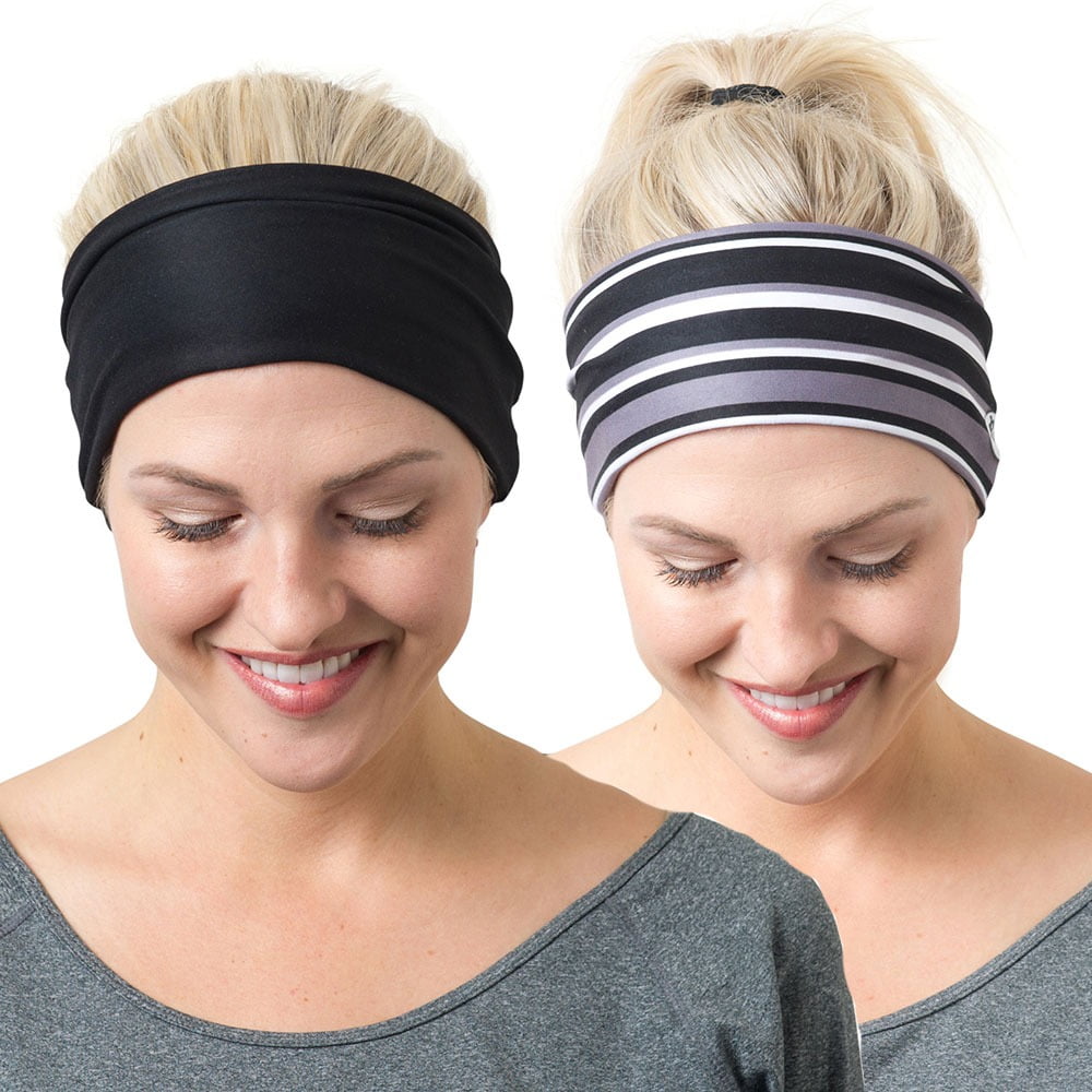 black yoga headband