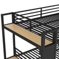 thumbnail image 6 of QZYeYun Queen over Queen Metal Bunk Bed with Storage Shelves Drawers Pegboard Black, 6 of 8