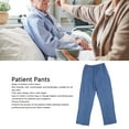 thumbnail image 3 of Pyhodi Patient Pants, Cotton Fabric Side Zipper Tear Away for Post Surgery Recovery, Unisex Hospital Patient Drawstring Pants with Privacy Protect to Prevent Tripping Disability, 3 of 7