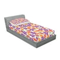 thumbnail image 2 of Ambesonne Floral Fitted Sheet & Pillow Sham Set, Tropical Hawaii Hibiscus, Twinxl, Multicolor, 2 of 2