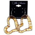 thumbnail image 2 of Heart Dangle-Earrings With Bead Accents Yellow & Silver-Tone Colored #LQE3896, 2 of 2