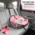thumbnail image 6 of 2-in-1 Foldable Pet Carrier & Car Bed w/ Safety Tether, Soft Padded Travel Bag for Dogs & Cats, Seatbelt Secure, 6 of 11