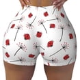 thumbnail image 2 of Picia Ladybug With Dandelion Printed Workout Shorts for Women Seamless Scrunch Butt Lifting High Waisted Yoga Gym Booty Running Moisture-wicking Short Pants-Medium, 2 of 9