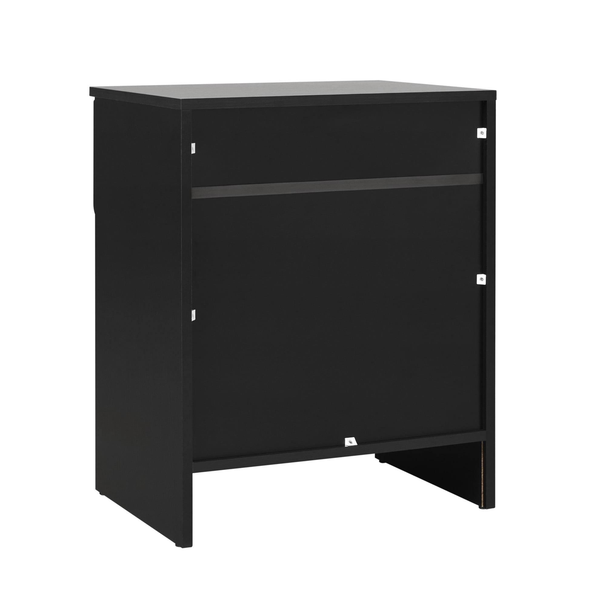 Walker Edison Modern Scandi 1-Drawer Nightstand, Black