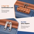 thumbnail image 6 of EDX 3 Piece Luggage Set with Backpack, Lightweight Hard Shell Suitcase Set, TSA Lock Travel Luggage with Spinner Wheels, 20 Inch Carry On Suitcase and Travel Bag for Men & Women, Blue, 6 of 8