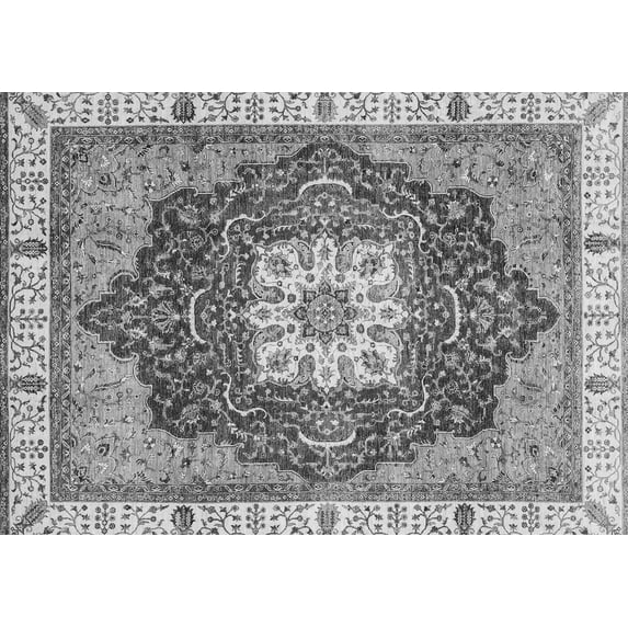 Ahgly Company Indoor Rectangle Abstract Gray Modern Area Rugs, 6' x 9'