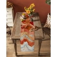 thumbnail image 4 of Hokiten Table Runners 120 Inches Long Dress Scarves, Burnt Orange Coastal Farmhouse Coffee/Dining/Kitchen Table Runner for Living Room, Summer Beach Nautical Abstract Art 13x120 Inch, 4 of 7