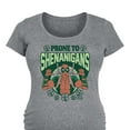 thumbnail image 3 of Marvel Deadpool - St. Patrick's Day Prone To Shenanigans - Maternity Scoop Neck Graphic T-Shirt, 3 of 5