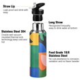 thumbnail image 3 of Yayeee 20oz Insulated Water Bottle Double Wall Stainless Steel with Flip Straw Lid, Abstract Plants, 3 of 7