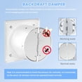 thumbnail image 3 of 8" Kitchen Exhaust Fan with Variable Speed Controller, 735CFM Wall Mount Ventilation Fans, Metal Attic Exhaust Fan, Small Fume Ex, 3 of 8