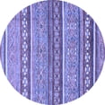 thumbnail image 1 of Ahgly Company Indoor Round Abstract Blue Modern Area Rugs, 7' Round, 1 of 4