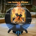 thumbnail image 6 of Dovov 26" Smokeless Fire Pit for Outside, Stainless Steel Wood Burning Fire Pit 2 in 1 Portable Firepit with Grill Grate, Poker and Carry Bag, 6 of 10
