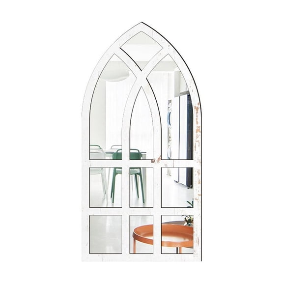 Three-dimensional imitation window wooden acrylic mirror wall sticker decoration