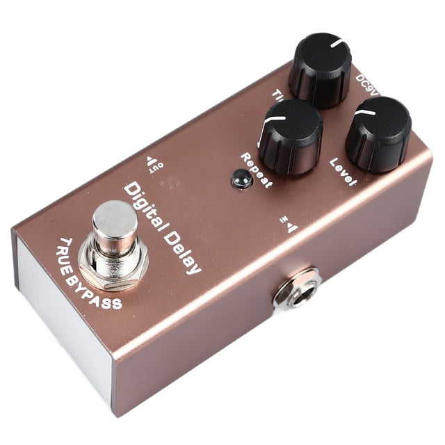 Pédale de Guitare, Alliage d'Aluminium Mini Type Unique Pédale d'Effets de Guitare Électrique Portable Analogique à Retardement pour Guitare Électrique