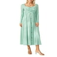 thumbnail image 1 of Femmes Été Automne Occasionnels Midi Robes Manches Longues V Cou Croix devant Côtelé Robe Élastique Robe Longue Basique avec Poches, 1 of 9