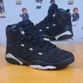 thumbnail image 1 of Ni-k-e Jordan 6 17 23 black & silver soft leather high top sneaker shoes Youth 3Y, 1 of 6