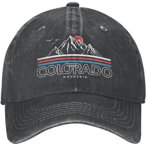 Sefgaen Cap Colorado Mountains Hat Men Baseball Hats Graphic Cap Natural