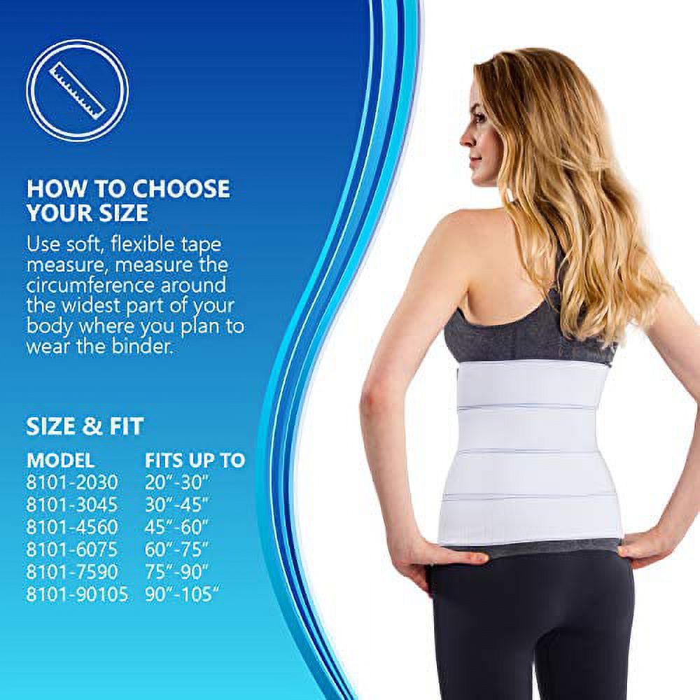 NYOrtho Abdominal Binder Compression Wrap Lower Waist & Belly Support Band, 4 Panel 45" to 60" - image 5 of 7