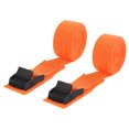 thumbnail image 1 of Unique Bargains Sangles à Attacher, 2 Pcs Sangles d'Arrimage à Boucle Réglables, Sangle de Serrage 200x2,5 cm (Orange), 1 of 5