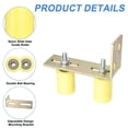thumbnail image 3 of 2Set Slide Gate Guide Roller, 1-5/8"x2-3/8" Nylon Gate Support & Bracket, Yellow, 3 of 7