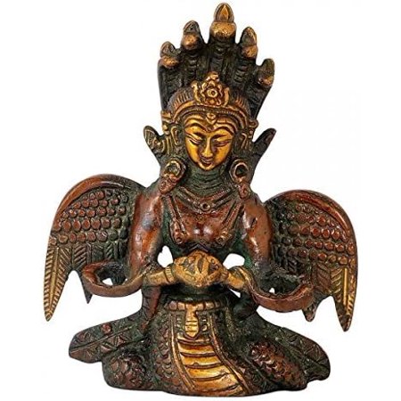 

Exotic India Naga Kanya-Brass Statue Brown 3.96 x 3.34 x 1.78