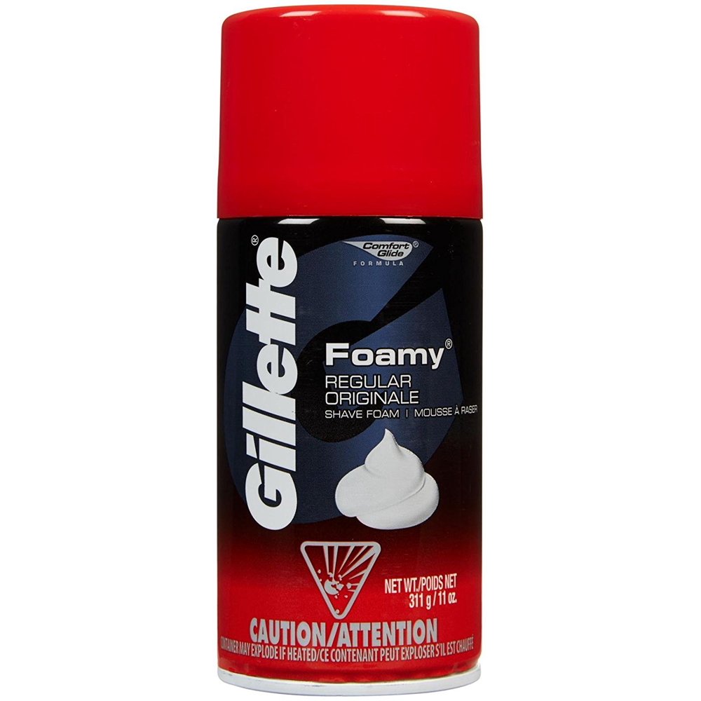 Gillette Foamy Shaving Cream, Regular, 11 oz Each